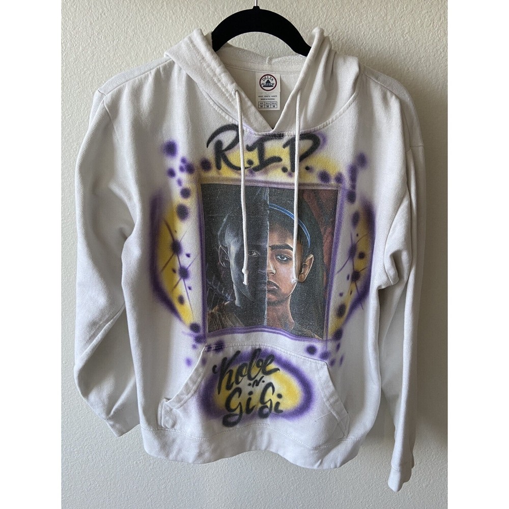 Kobe & Gigi Bryant RIP Tribute Hoodie #24 Black Mamba Size M Medium